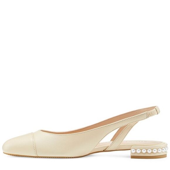 Stuart Weitzman Pearl Embellished Slingback Flats, New, Size US 9 - Picture 3 of 7